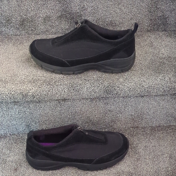 Lands' End Black Winter Boots Minimalist Comfort Design - Picture 3 of 6